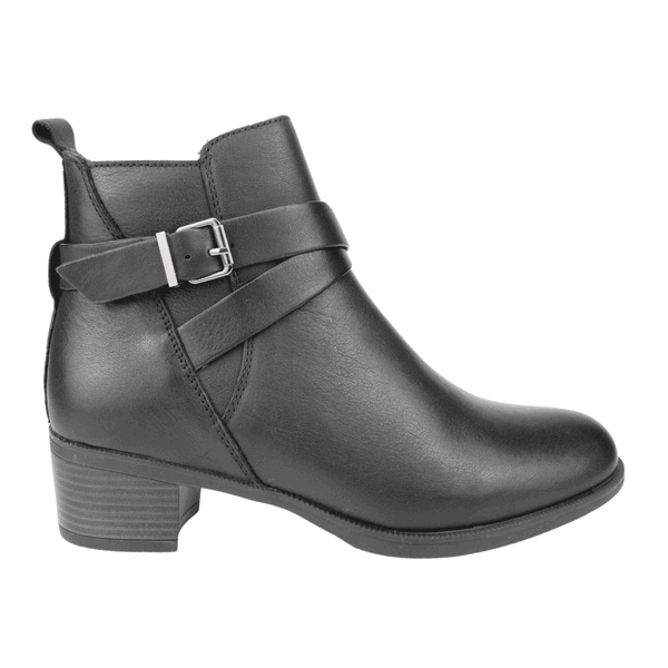 BOTÍN CUERO NEGRO PALM QUETZAL CASUAL - 1