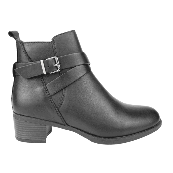BOTÍN CUERO NEGRO PALM QUETZAL CASUAL - 1