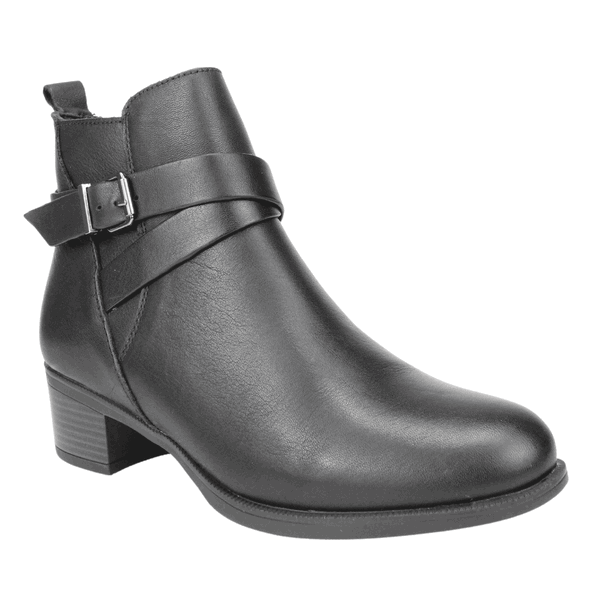 BOTÍN CUERO NEGRO PALM QUETZAL CASUAL - 3