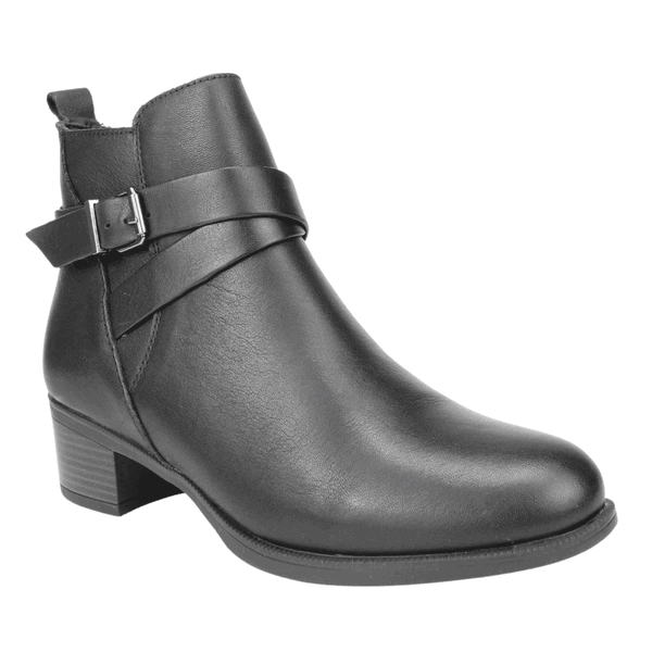 BOTÍN CUERO NEGRO PALM QUETZAL CASUAL - 3