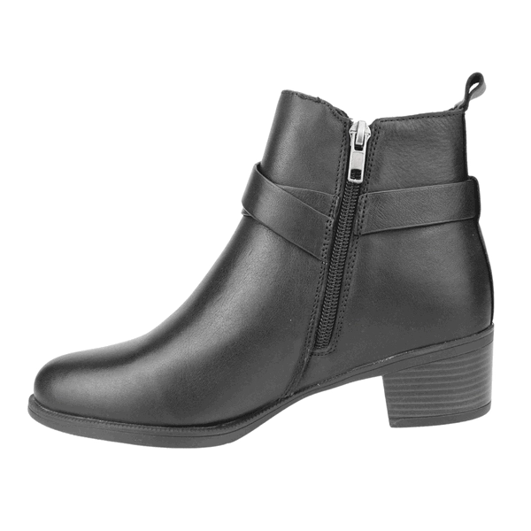 BOTÍN CUERO NEGRO PALM QUETZAL CASUAL - 4