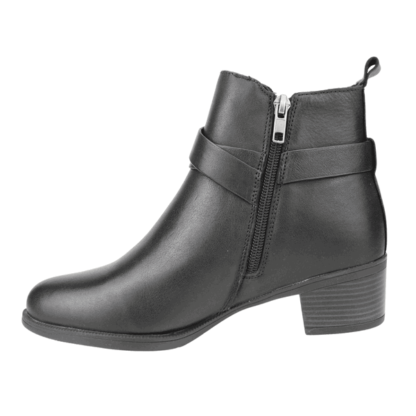 BOTÍN CUERO NEGRO PALM QUETZAL CASUAL - 4