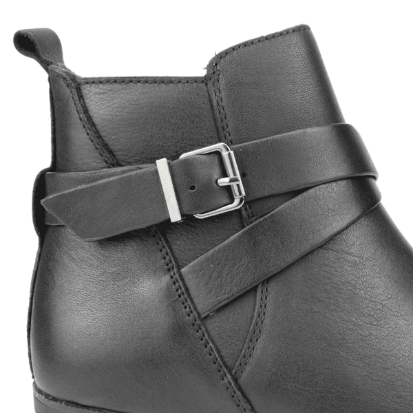 BOTÍN CUERO NEGRO PALM QUETZAL CASUAL - 5