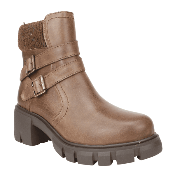 BOTÍN CUERO MARRÓN PALM JABIRÚ CASUAL - 3