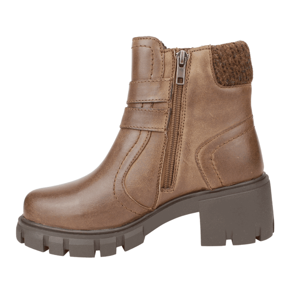 BOTÍN CUERO MARRÓN PALM JABIRÚ CASUAL - 4
