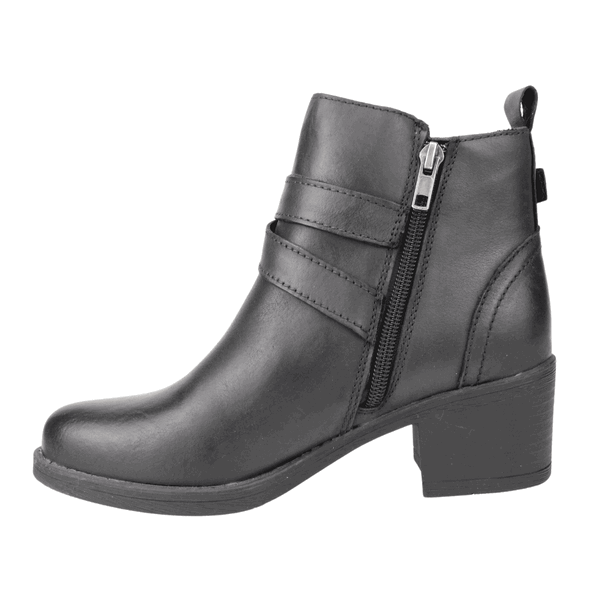 BOTÍN CUERO NEGRO PALM BAZA CASUAL - 3