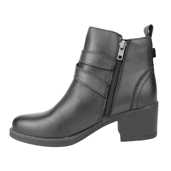 BOTÍN CUERO NEGRO PALM BAZA CASUAL - 3