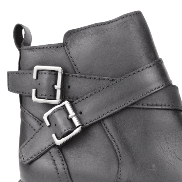 BOTÍN CUERO NEGRO PALM BAZA CASUAL - 4