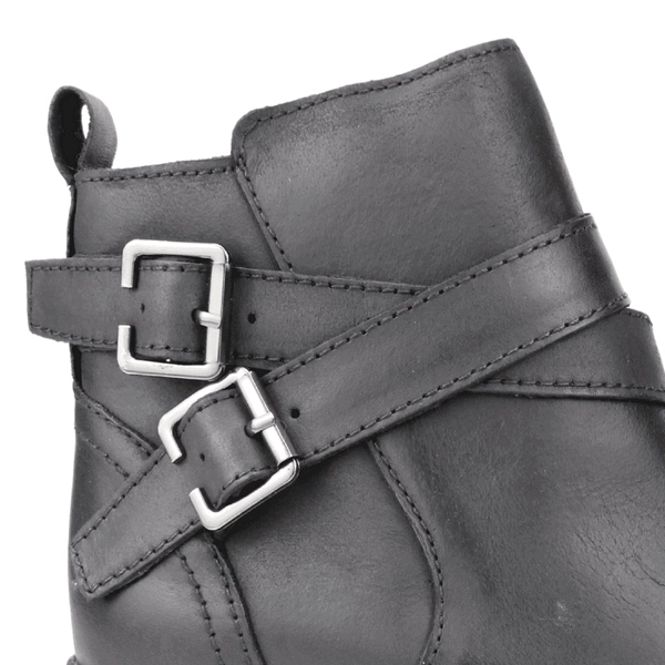 BOTÍN CUERO NEGRO PALM BAZA CASUAL - 4