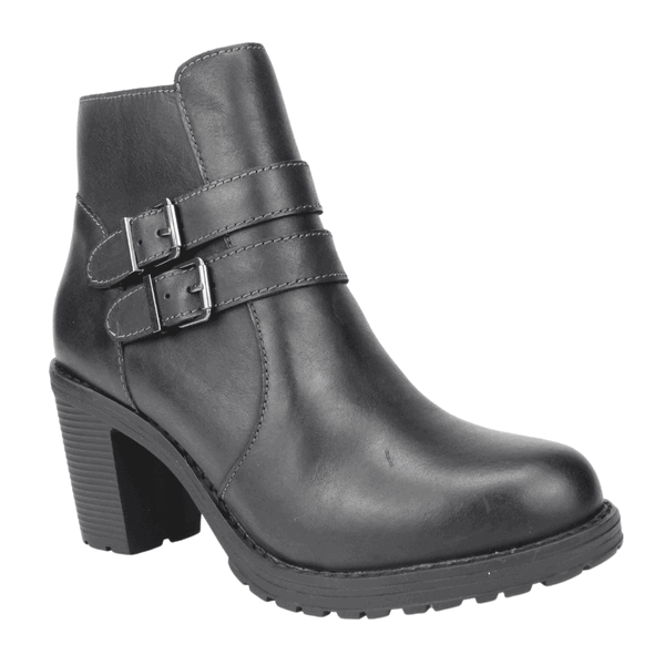 BOTÍN CUERO NEGRO PALM SILFO CASUAL - 3
