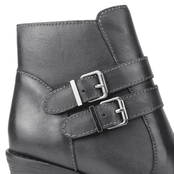 BOTÍN CUERO NEGRO PALM SILFO CASUAL - 5