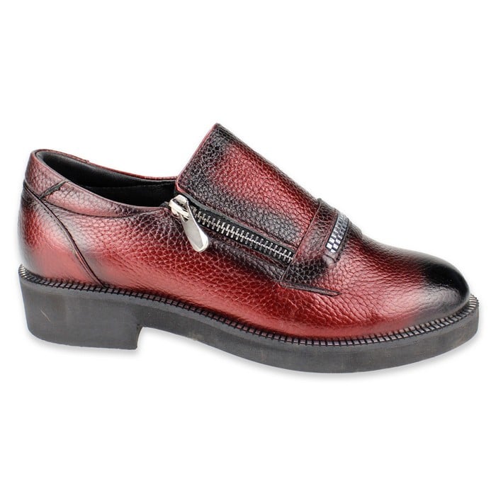 ZAPATO EXS RUFF CUERO BURDEO - 1
