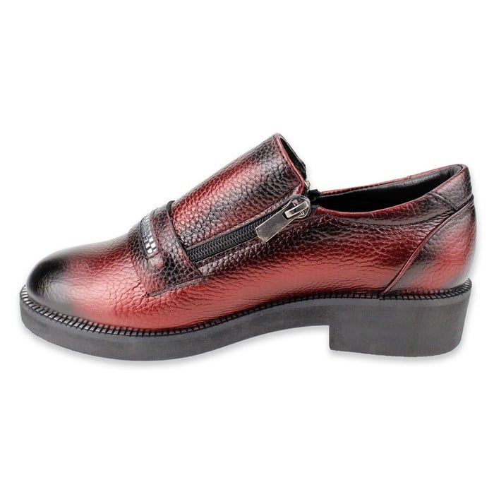 ZAPATO EXS RUFF CUERO BURDEO - 3