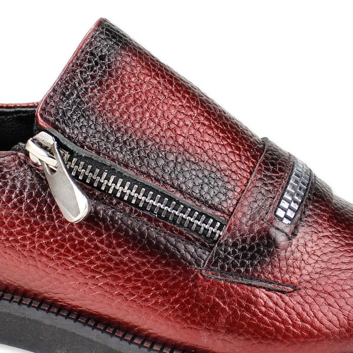 ZAPATO EXS RUFF CUERO BURDEO - 4