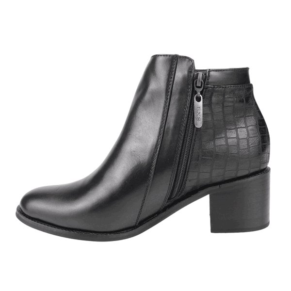 BOTÍN CUERO NEGRO EXS REPTIL CASUAL - 3