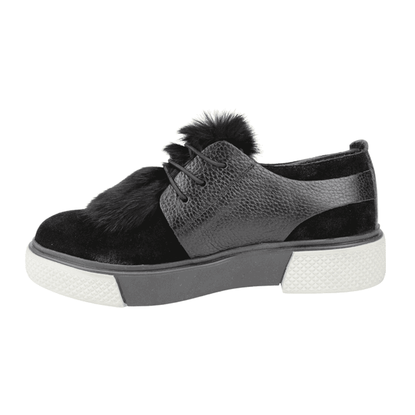 ZAPATILLAS MUJER EXS URBANAS NEGRO CHIPORRO CUERO - 3