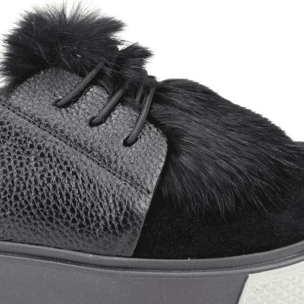 ZAPATILLAS MUJER EXS URBANAS NEGRO CHIPORRO CUERO - 4