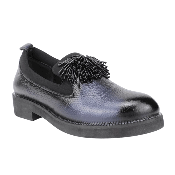 ZAPATO EXS SLIP ON CUERO AZUL - 2