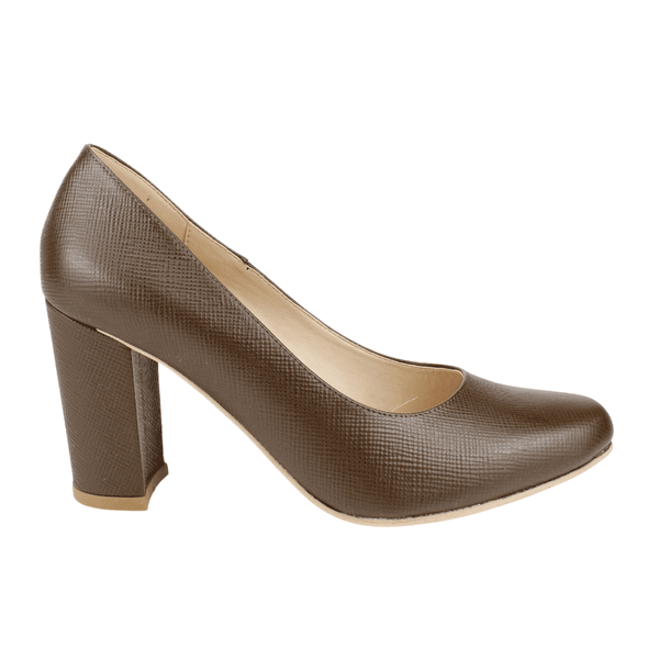 ZAPATO EXS CUERO TEXTURADO CAFE - 1