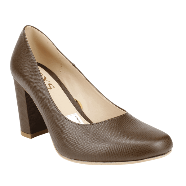 ZAPATO EXS CUERO TEXTURADO CAFE - 2