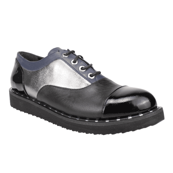 ZAPATO EXS CUERO BRILLANTE NEGRO - 2