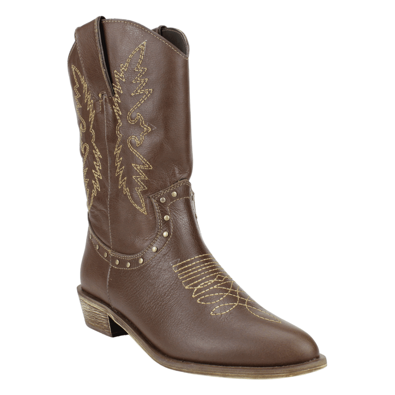 BOTAS MUJER EXS CUERO CAFÉ VAQUERA - 3
