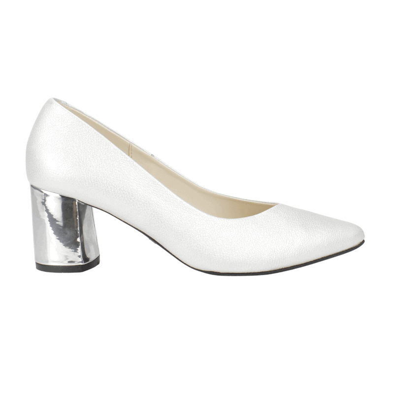 ZAPATO EXS FIESTA CUERO PLATEADO - 1