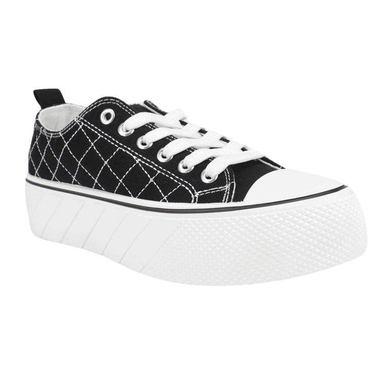 ZAPATILLAS MUJER NEW WALK URBANAS NEGRO LONA CRUZADO - 2