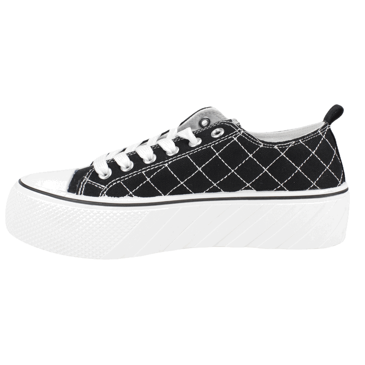 ZAPATILLAS MUJER NEW WALK URBANAS NEGRO LONA CRUZADO - 3