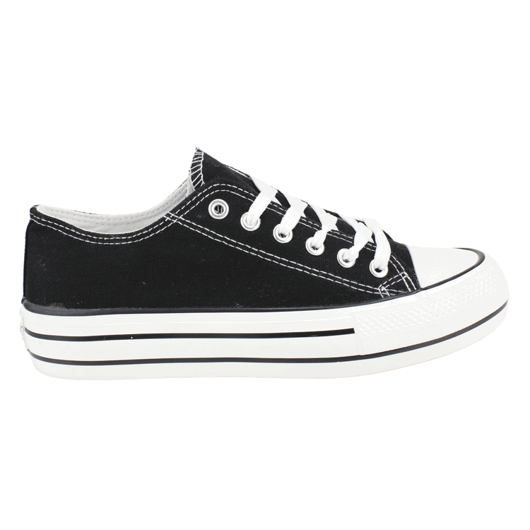 ZAPATILLAS MUJER NEW WALK URBANAS NEGRO LONA LOS ANGELES BITONO - 1
