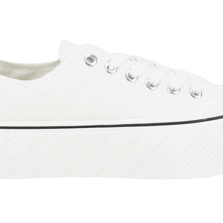 ZAPATILLA NEW WALK LONA CRUZADO BLANCO - 4