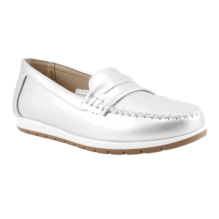 MOCASINES MUJER NEW WALK PLATEADO BIANCA - 3