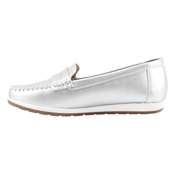 MOCASINES MUJER NEW WALK PLATEADO BIANCA - 4