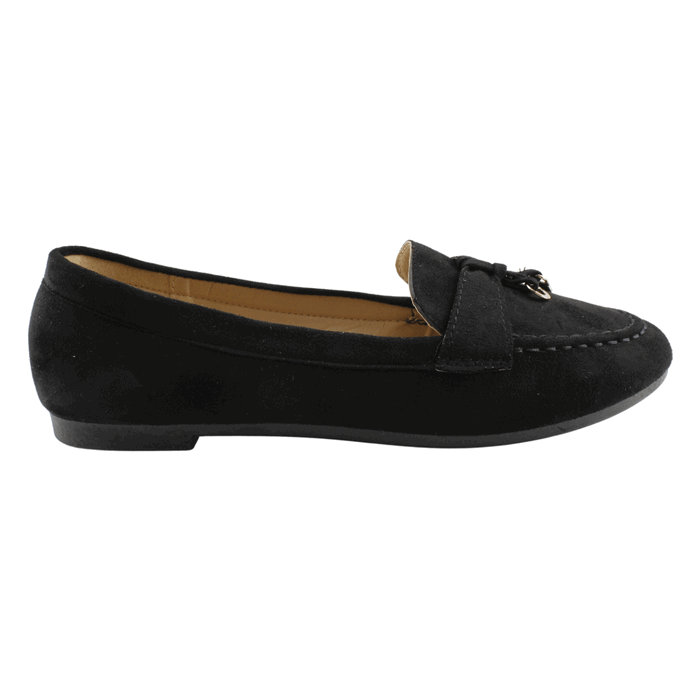 MOCASINES MUJER NEW WALK NEGRO AROS - 1
