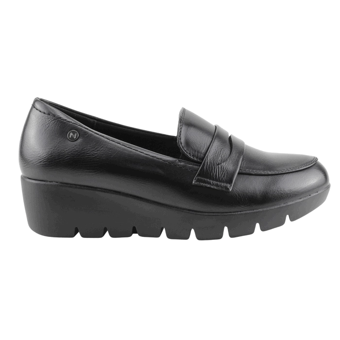 MOCASINES MUJER NEW WALK NEGRO PLATAFORMA - 1