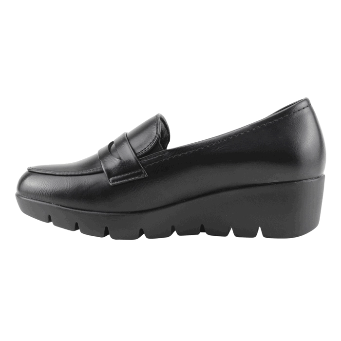 MOCASINES MUJER NEW WALK NEGRO PLATAFORMA - 3