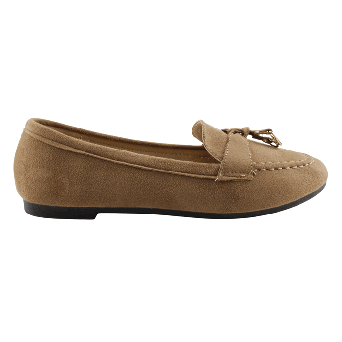 MOCASINES MUJER NEW WALK MARRÓN AROS - 1