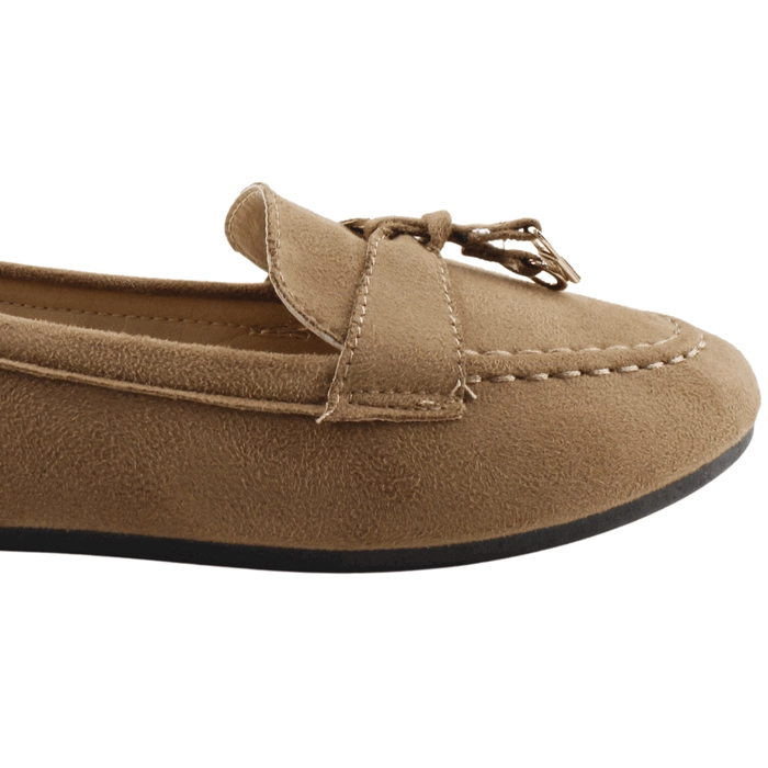 MOCASINES MUJER NEW WALK MARRÓN AROS - 5