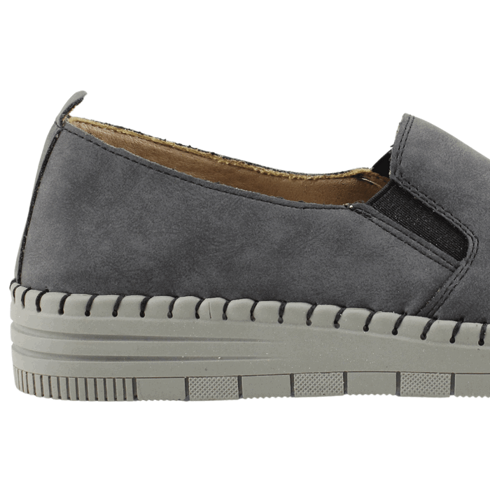 ZAPATILLAS MUJER NEW WALK CASUALES NEGRO ELÁSTICA - 4