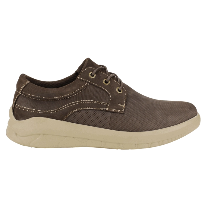 ZAPATO NAT GEO CUERO PUNTOS CAFE - 1