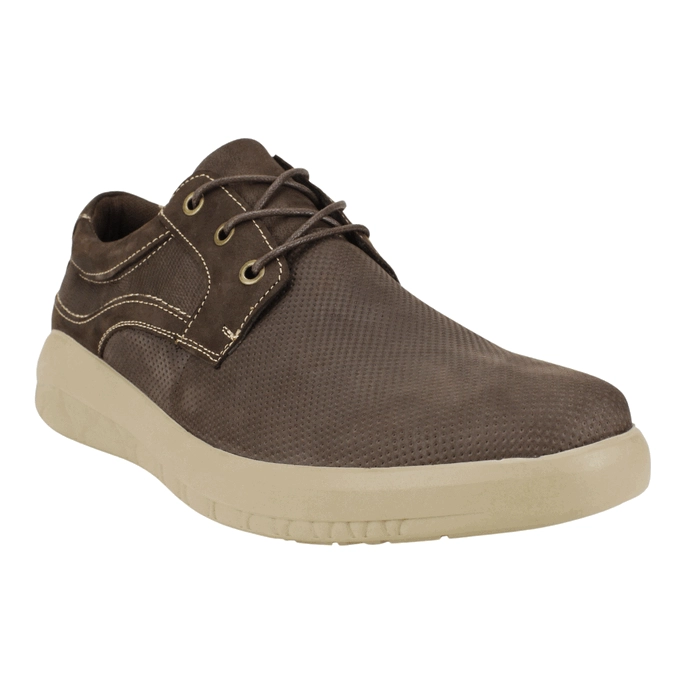 ZAPATO NAT GEO CUERO PUNTOS CAFE - 2