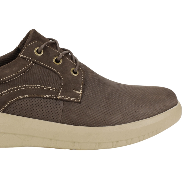 ZAPATO NAT GEO CUERO PUNTOS CAFE - 4