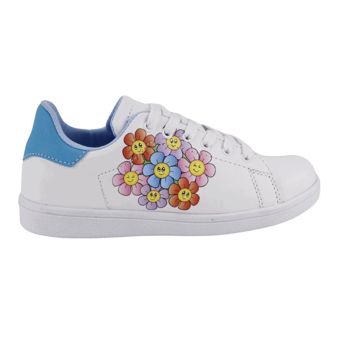ZAPATILLAS NIÑA PLAYARD URBANAS BLANCO FLORES - 1