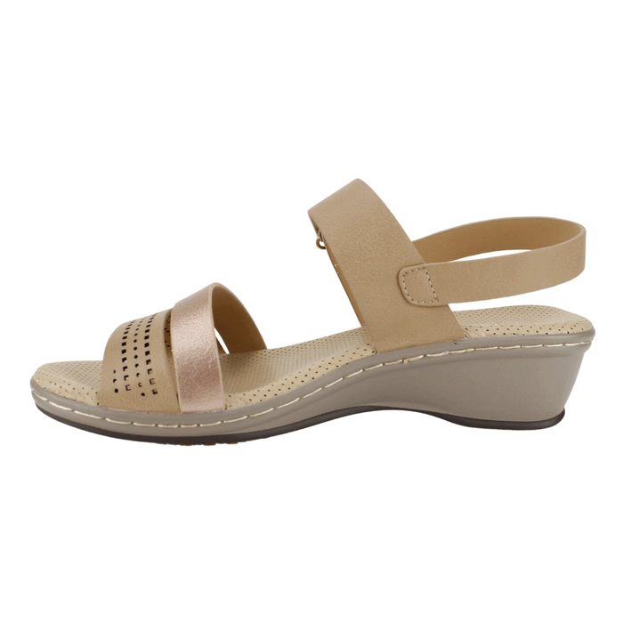 SANDALIA MUJER NEW WALK BEIGE MILA - 3