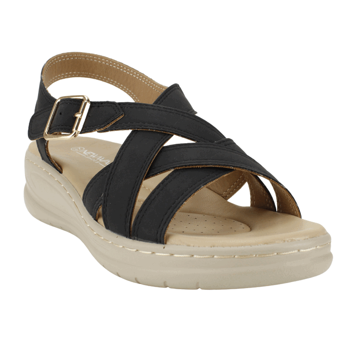 SANDALIA NEW WALK LEONOR CONFORT NEGRO - 2