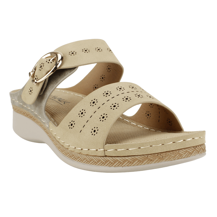 SANDALIA MUJER NEW WALK BEIGE SOL CONFORT - 2