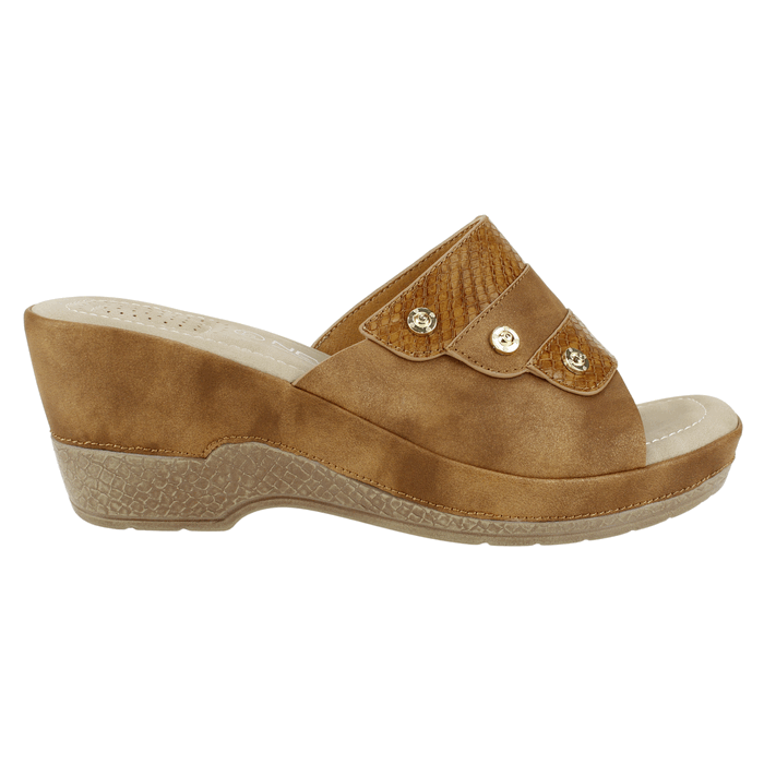 SANDALIA MUJER NEW WALK CAMEL TACHAS - 1