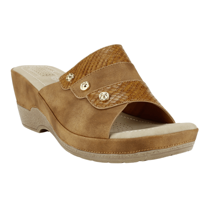 SANDALIA MUJER NEW WALK CAMEL TACHAS - 2