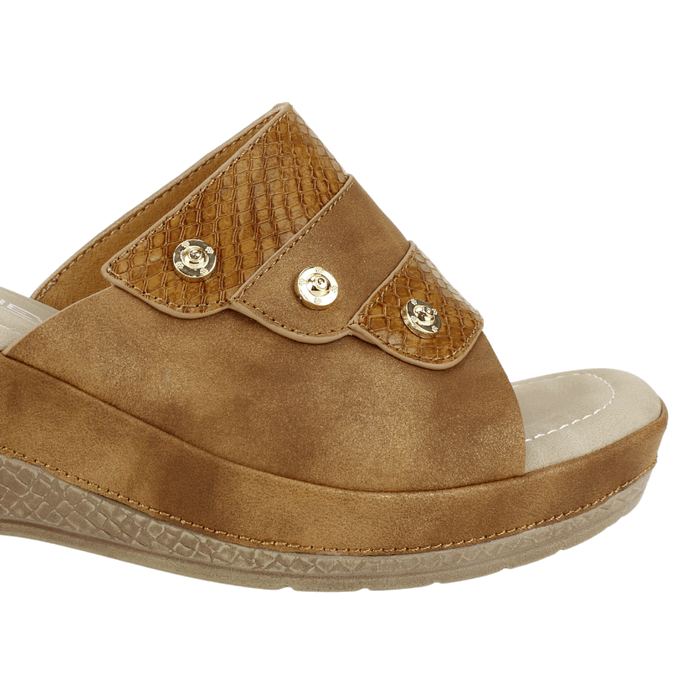 SANDALIA MUJER NEW WALK CAMEL TACHAS - 4
