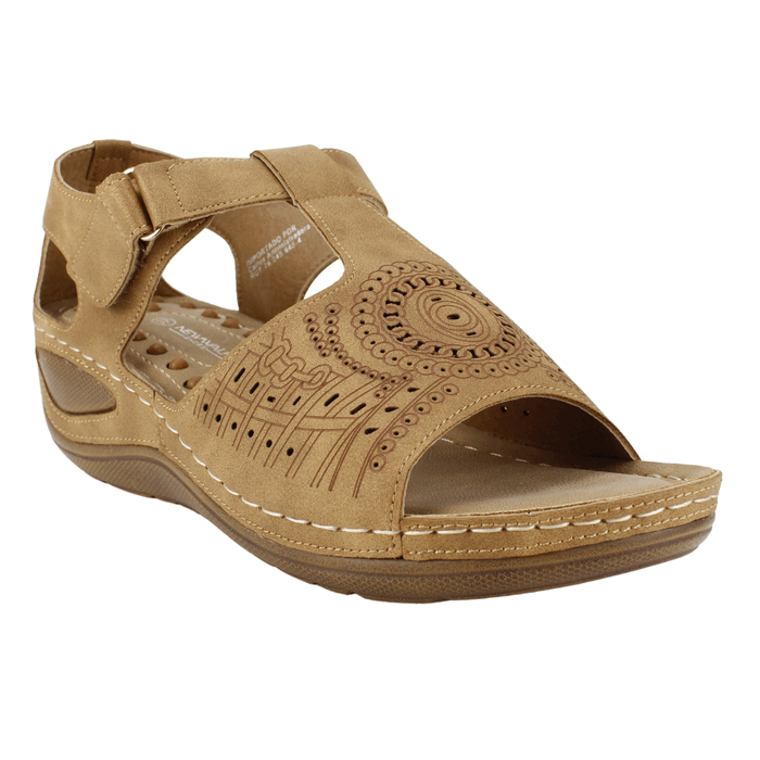 SANDALIA MUJER NEW WALK CAMEL MARINA CONFORT - 2